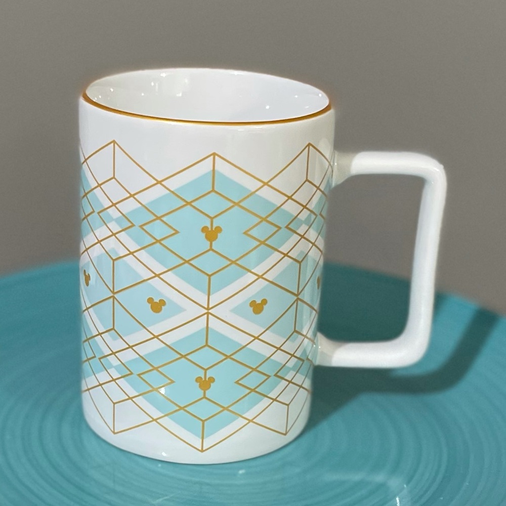 Disney Coffee Mug - Mickey Icon Geometric  RARE